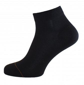 Chaussettes sport sneaker coton avec coté intérieur en cachemire noir 