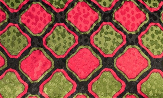 Cravate Rouge, Vert, Noir- à motifs, Dessin 200086 