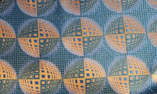 Lavallière Jaune, Vert, Bleu - à motifs, Dessin 200225 