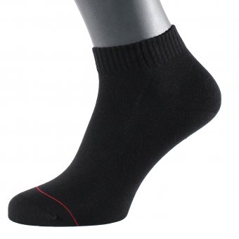 Chaussettes noires antibactériennes sport sneaker en coton avec argent 42-44