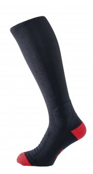 Chaussettes trekking randonnée mis bas de compression en noir et rou ge 36-38