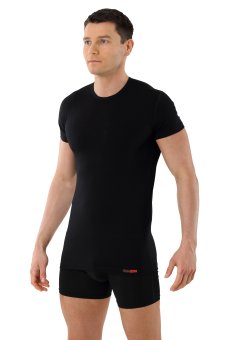 T-shirt Homme Bio à Manches Courtes en Single Jersey – Noir 