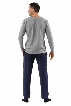 ALBERT KREUZ  Pyjama homme à manches longues en coton stretch