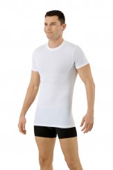 Maillot de corps fonctionnel anti transpiration manches courtes col rond blanc 