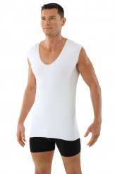 Débardeur sans coutures clean cut grand col v en couleur blanc 