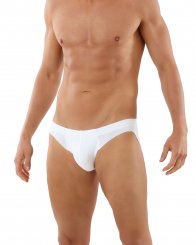 Slip sans coutures clean cut en coton stretch couleur chair blanc 