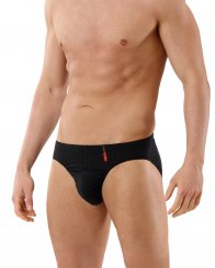Lot de deux slips noirs en coton stretch 
