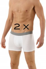 Lot de 2 boxers ajustés blancs en micromodal 